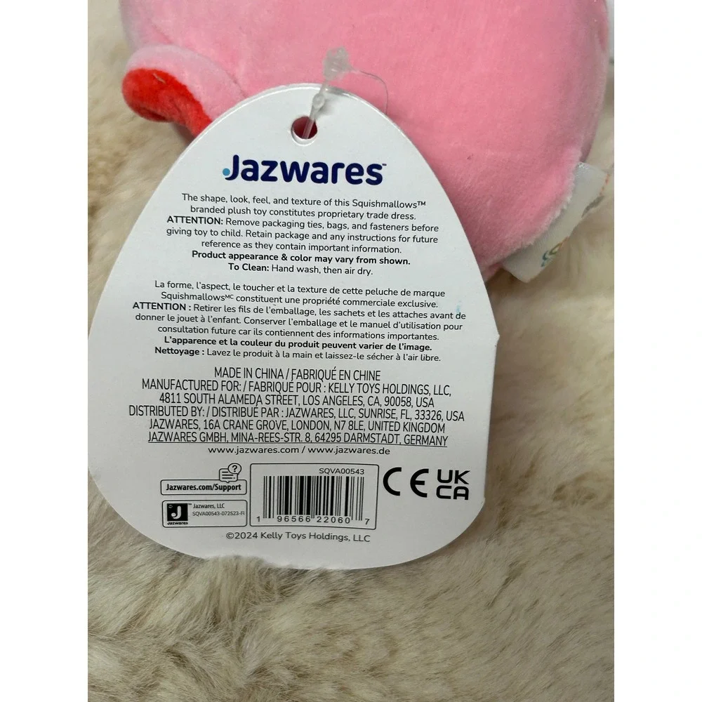 Squishmallows Jamar the Mandrill Pink Heart Valentine 5 Inch Plush NWT 2022